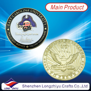 Commemorative High Quality Coins Gold Metal Medallion USA Eagle University School Badges Medallion, Souvenir Medal Coin (LZY-1300046)
